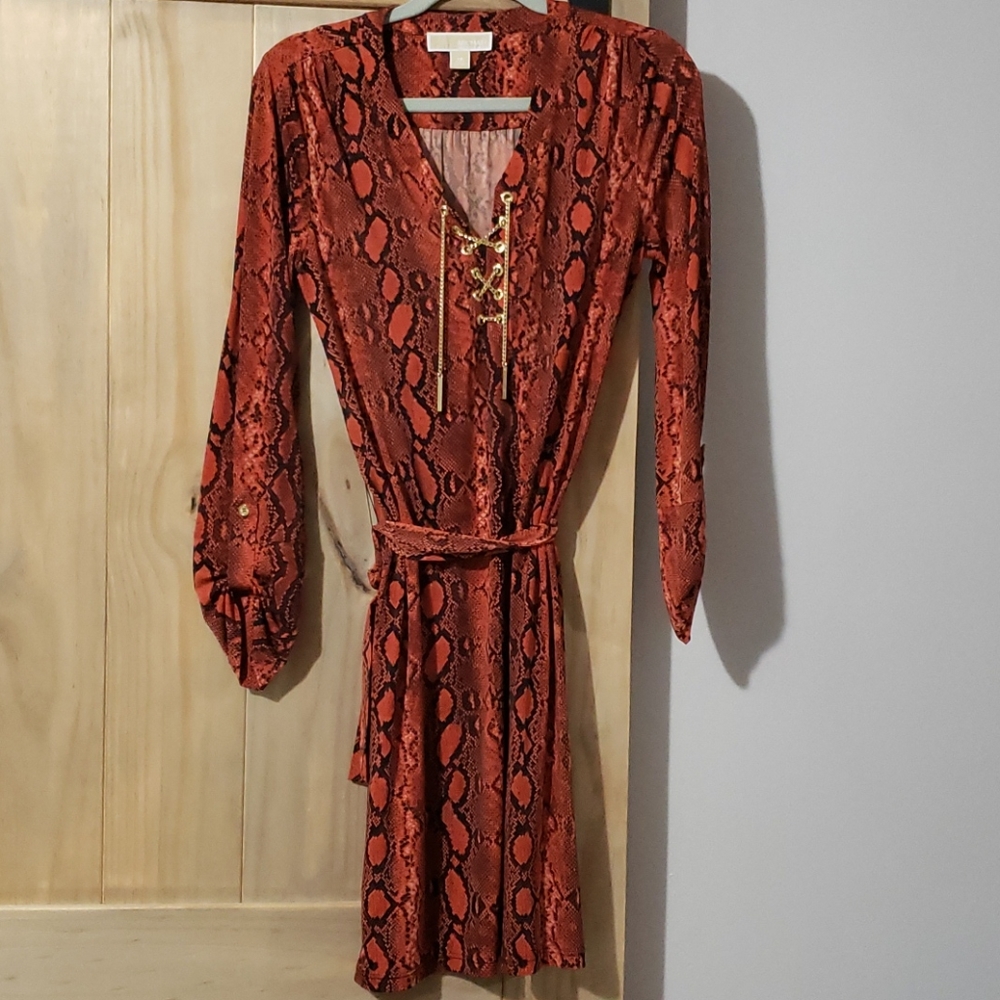Michael Kors Orange Snake Skin Print